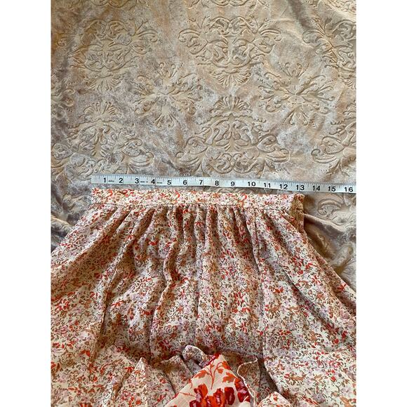 Free people Zuma Drippy Midi Skirt layered ruffle‎ size 4 - Picture 4 of 7